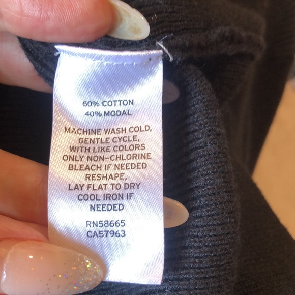 Mens Calibrate black ribbed cotton modal zip front sweater M - Picture 7 of 7